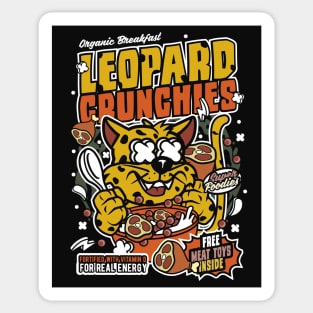 Retro Cartoon Cereal Box // Cereal Leopard Crunchies // Funny Vintage Breakfast Cereal Sticker